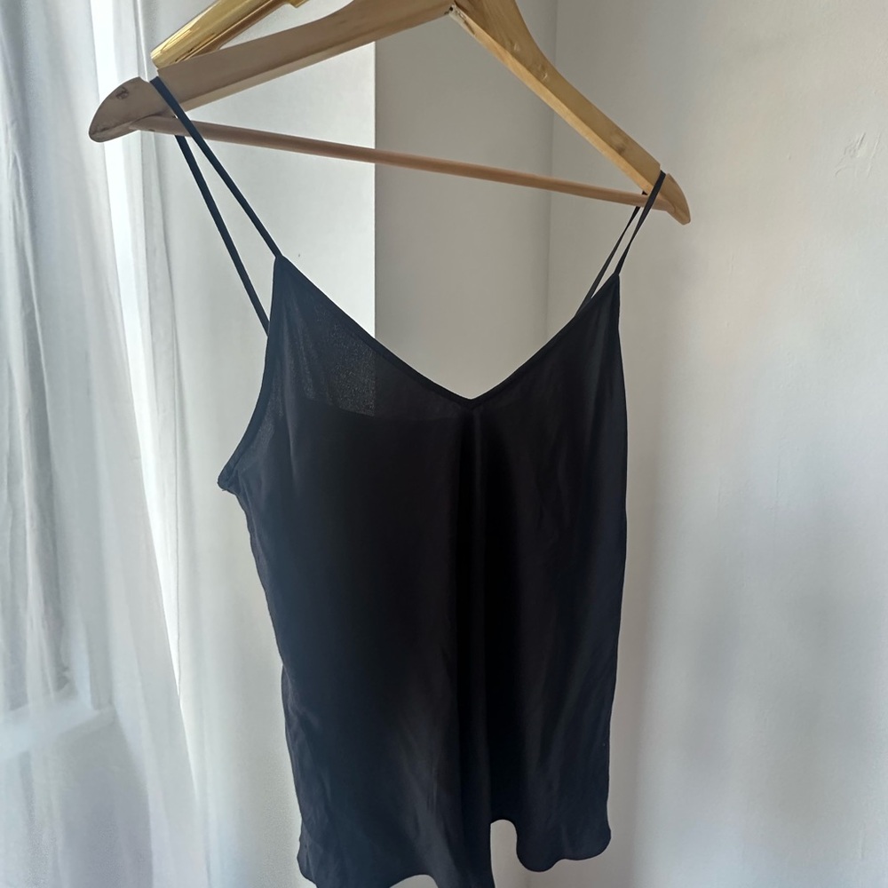 And other stories Black V-Neck Spaghetti Strap Top Small